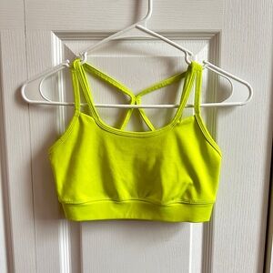 Gaiam Racerback Neon Green Sports Bra Women’s Size Extra Small